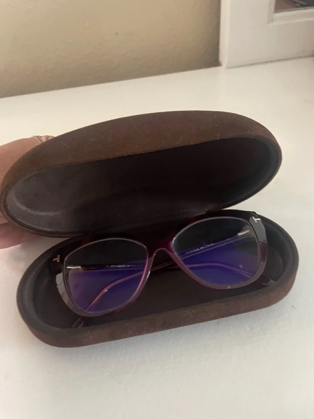 Tom Ford Purple Gradient Blue Light Glasses with Blue Lenses